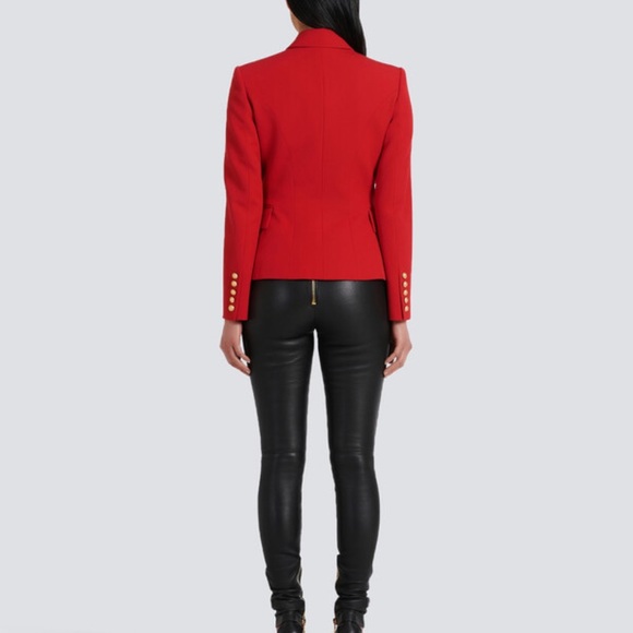 NWT Balmain blazer Grain De Poudre Double Breasted Jacket size 38 - Picture 2 of 13